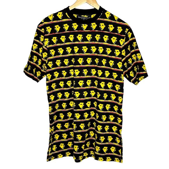 TIALS Oversized Graphic Tee Drake NWT Black Short Sleeve Streetwear Size 2 - Picture 1 of 9